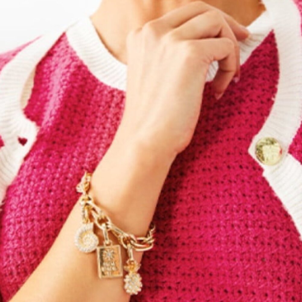NWT Lilly Pulitzer Charm Bracelet - Picture 3 of 10